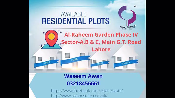 Al Raheem Garden Phase IV Lahore Plots For Sale