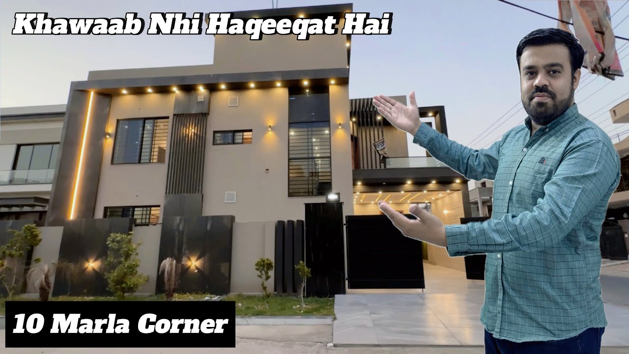 10 Marla Corner Modern House For Sale In UET Housing Society Near Valencia Town Lahore