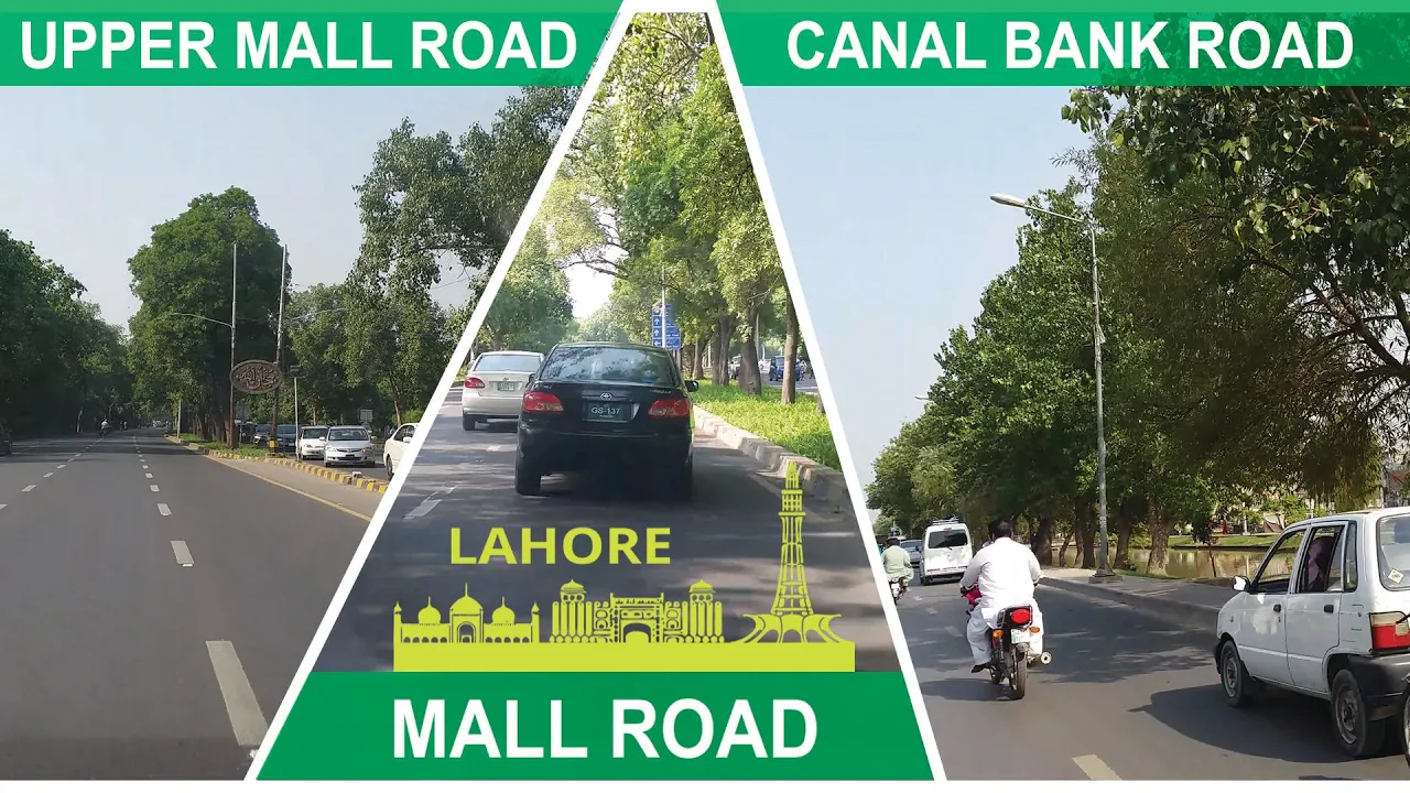 Upper Mall Road - Mall Road - Canal Bank Road in Lahore, Pakistan | 4K video