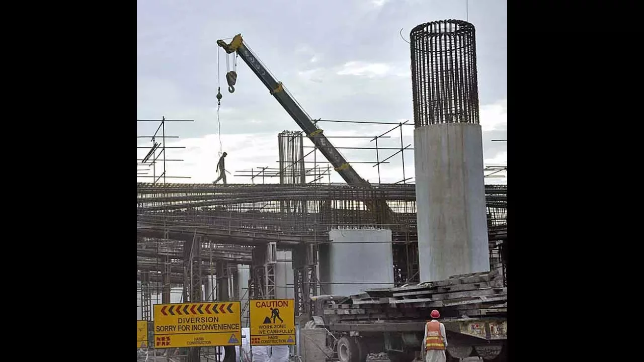 Islam Park Station near its completion