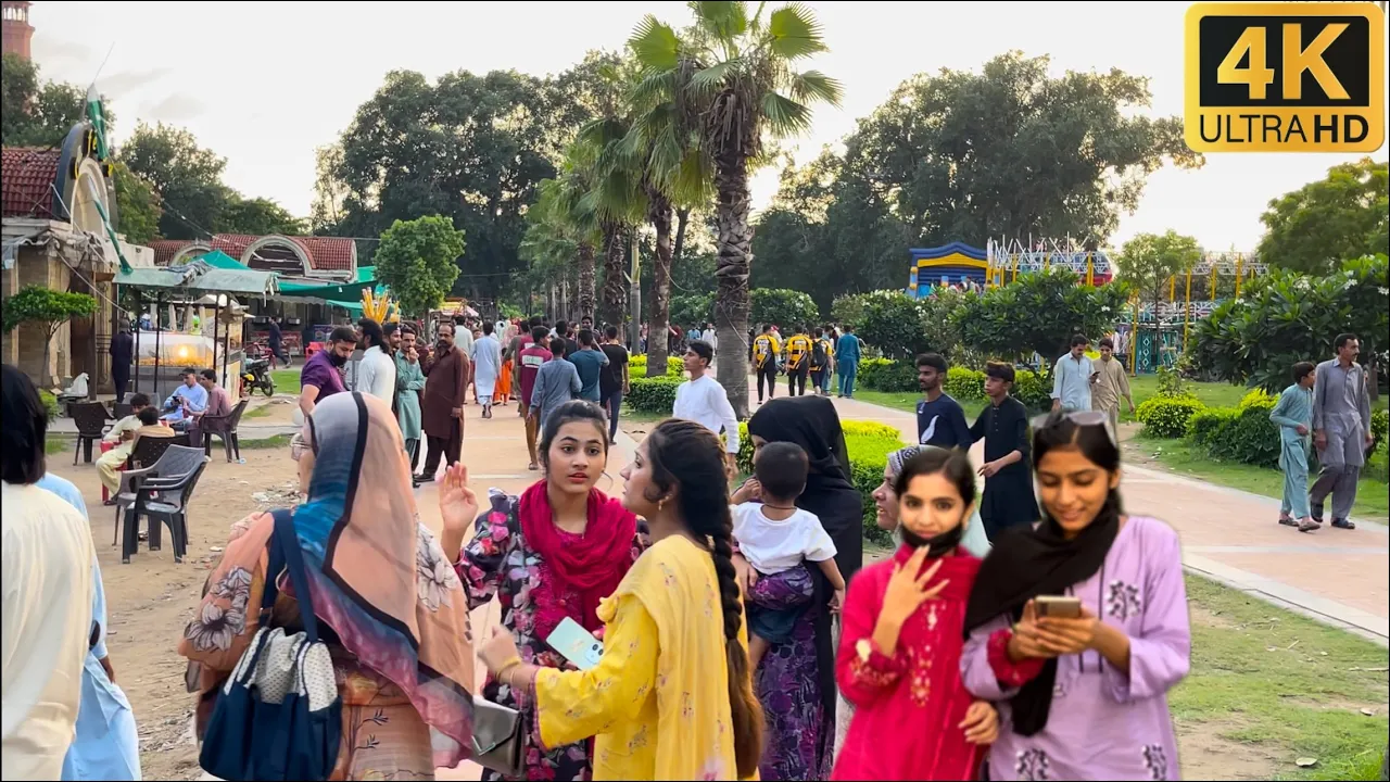 Exploring Lahore’s Greater Iqbal Park to Shahi Mohallah in 4K | Walking Tour of Beautiful Lahore