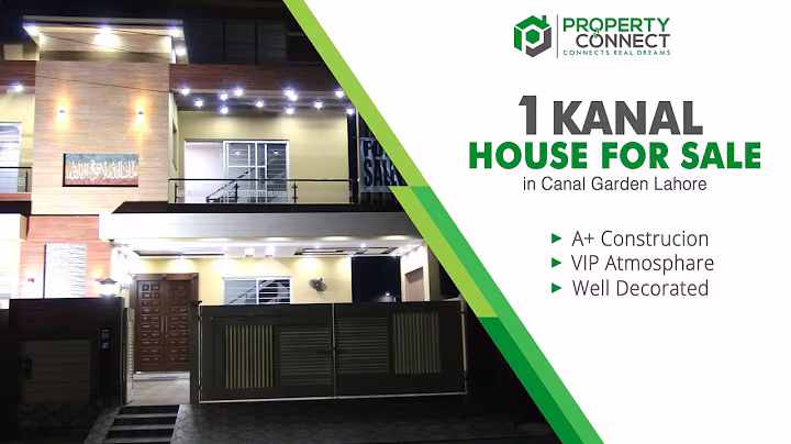 1 Kanal House for Sale in Canal Garden Lahore