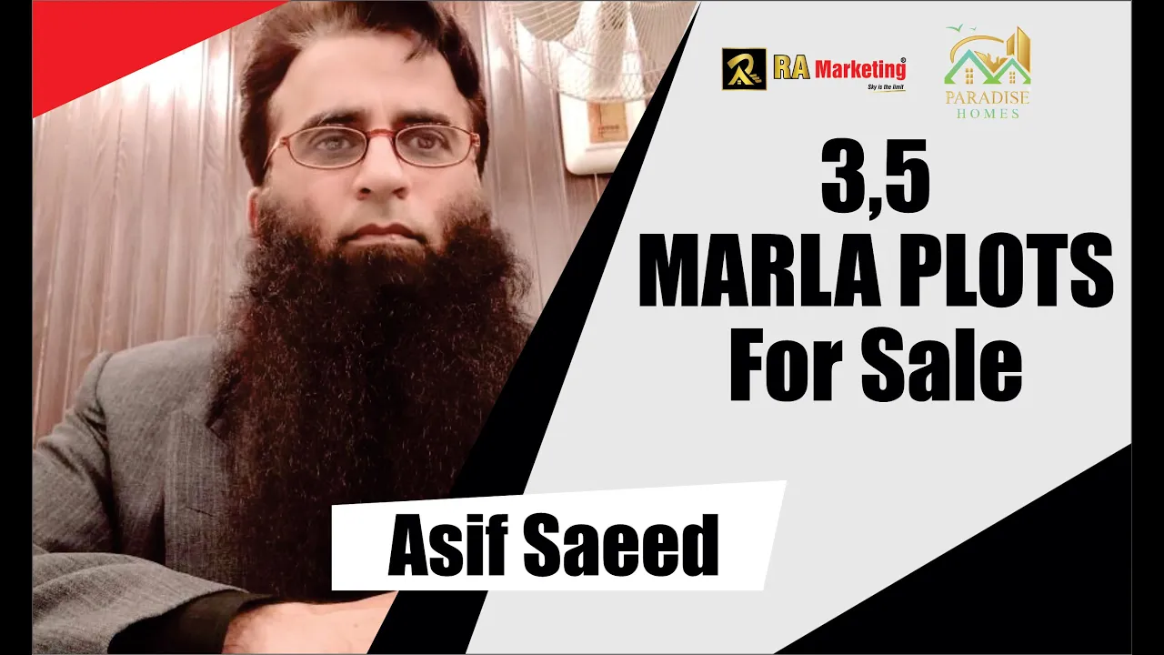 plot for sale in Lahore| 3 Marla and 5 Marla plots on essay installments in paradise homes|