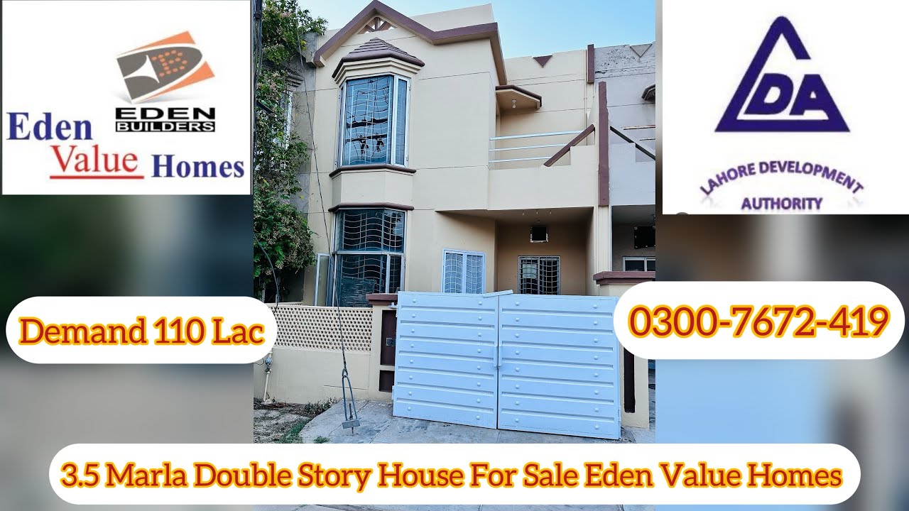 3.5 Marla Double Story House For Sale Eden Value Homes Main Multan Road Lahore