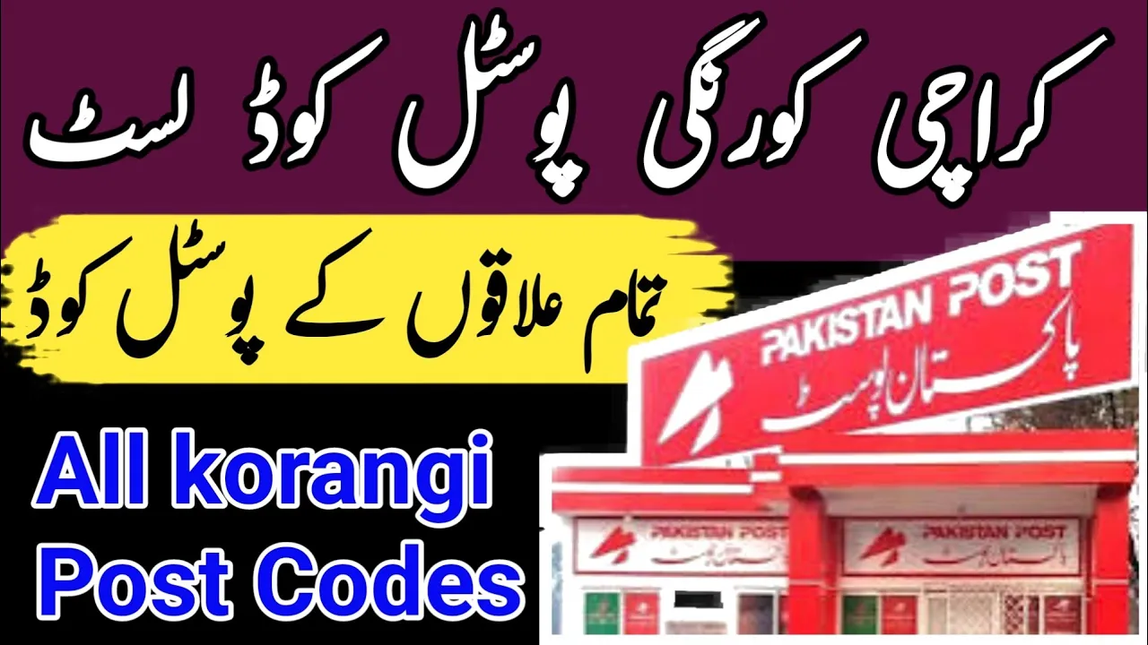 korangi Karachi postal code list | list of all postal code korangi district