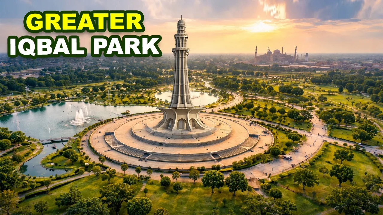 Greater Iqbal Park Lahore ???? | Aerial View | Minar-e-Pakistan Drone Shots