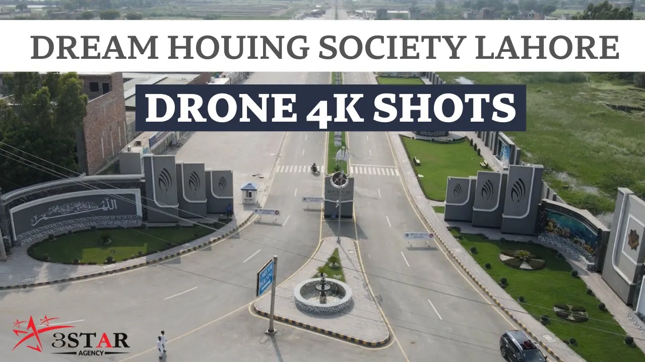 Dream Housing Society | Commercial and Residential Plots Available | Drone 4k Shots | 3 Star Agency