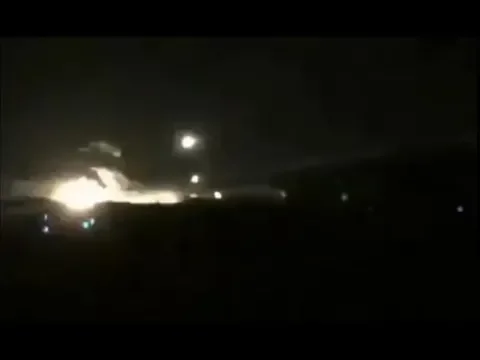 Air disaster Fokker 100 crash in Tehran-Mehrabad Airport Iran