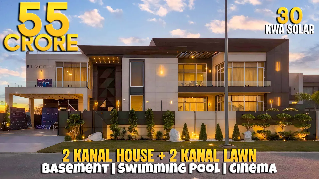 2 Kanal Luxury House with 2 Kanal Lawn | Pool, Cinema & Basement | DHA Phase 7 Lahore