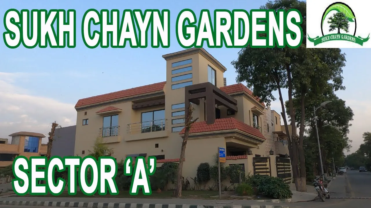 Sukh Chayn Gardens Lahore Sector A, 4K Street View - Sukh Chayn Gardens Tour - Lahore Street View