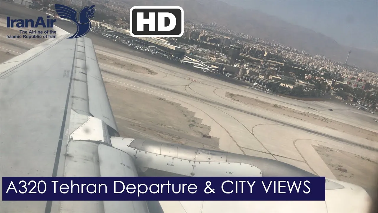 Iran Air A320 Taxi & FULL Take-Off from Mehrabad, Tehran - Mashhad, Iran.