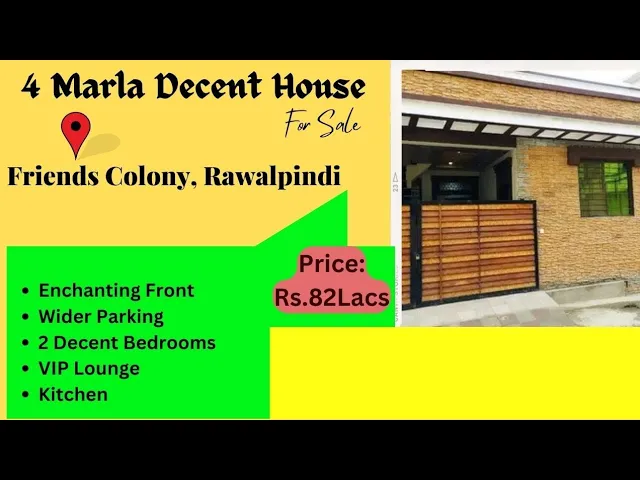 Property 4 Marla House for sale in Friends Colony, Rawalpindi | Real Estate | #trending