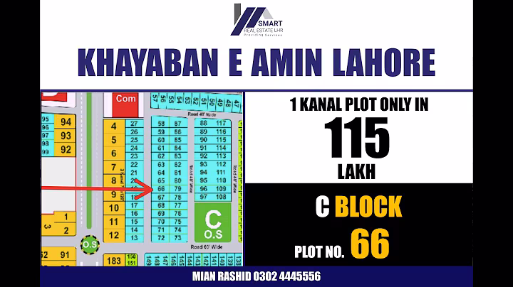 KHAYABAN E AMIN| C | BLOCK 1KANAL PLOT AVAILABLE FOR SALE BY SMART REAL ESTATE.