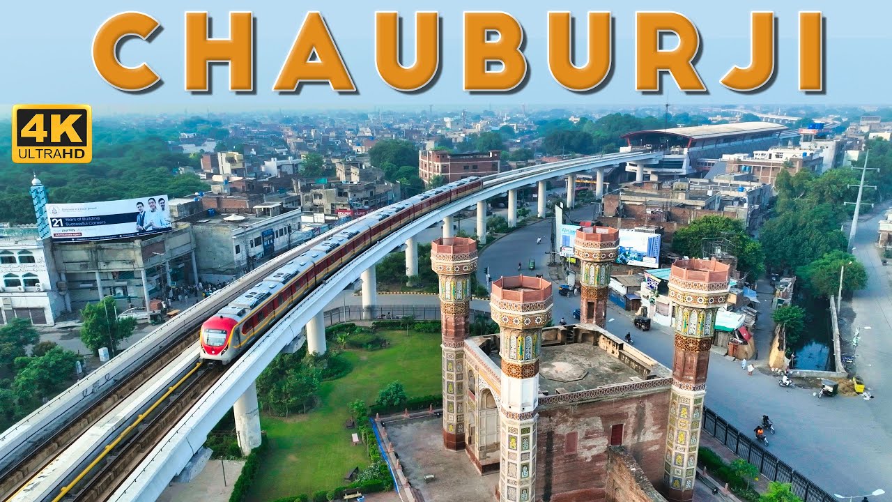Chauburji Lahore  4k drone view