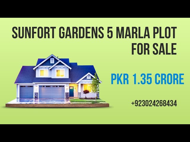 5 Marla Plot For Sale in Sunfort Gardens near Architect Society Lahore