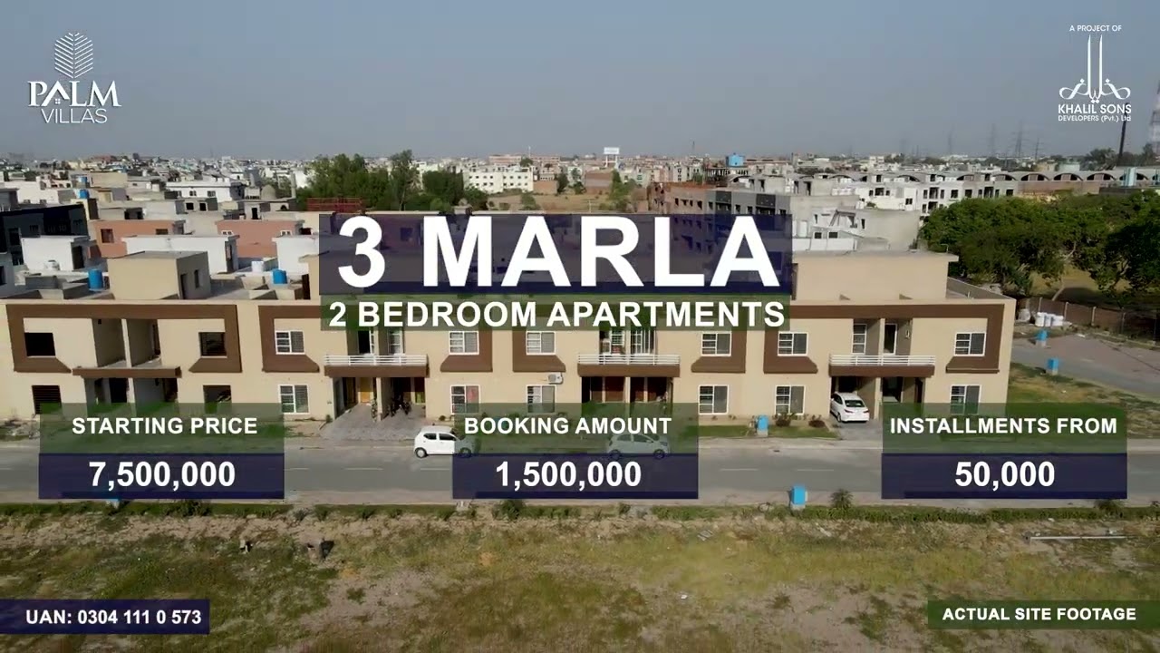 Discover Affordable Luxury at Palm Villas! ?? Own a 3 Marla 2 Bedrooms Apartment at unbeatable prices