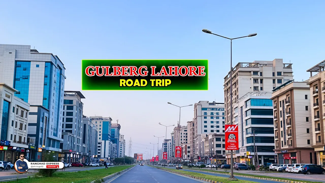 Exploring Gulberg Lahore | Beautiful Roads & City Vibes | Ranghad Express