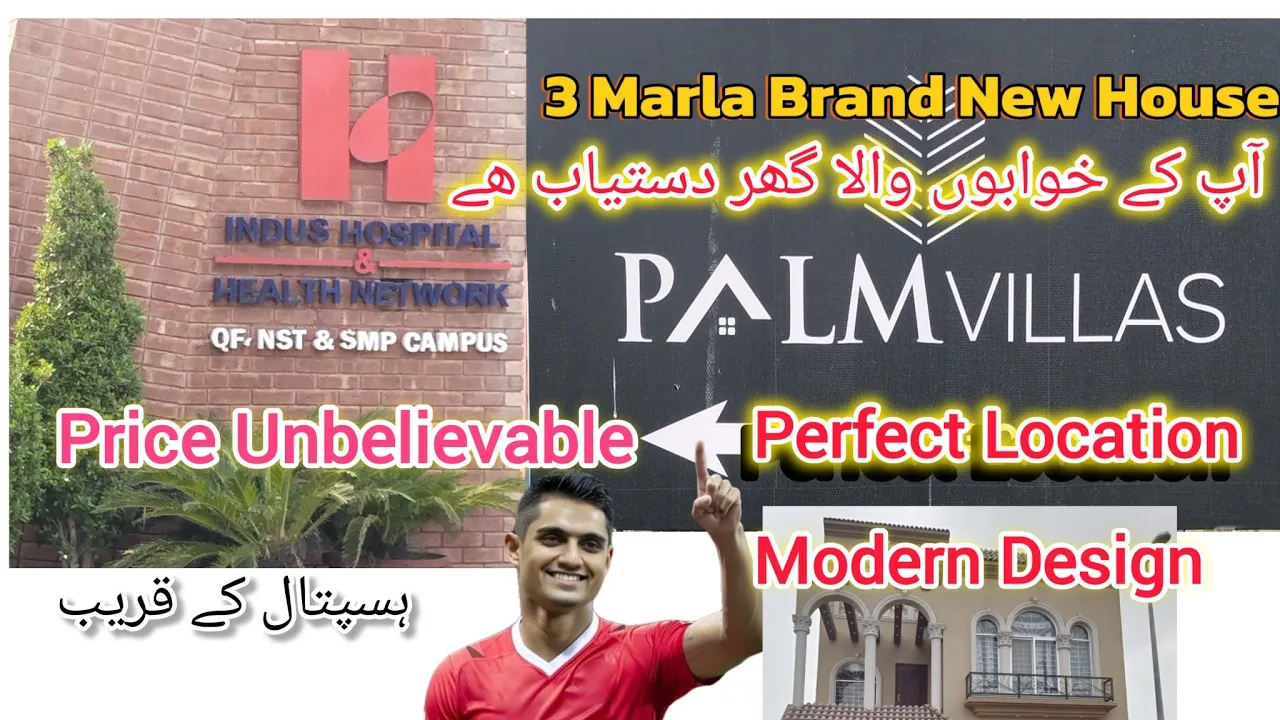 3 Marla Brand New House For Sale in Palm Villas Society