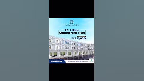 Discover prime commercial opportunities at Square Avenue with 2 and 3 marla plots. #plotforsale