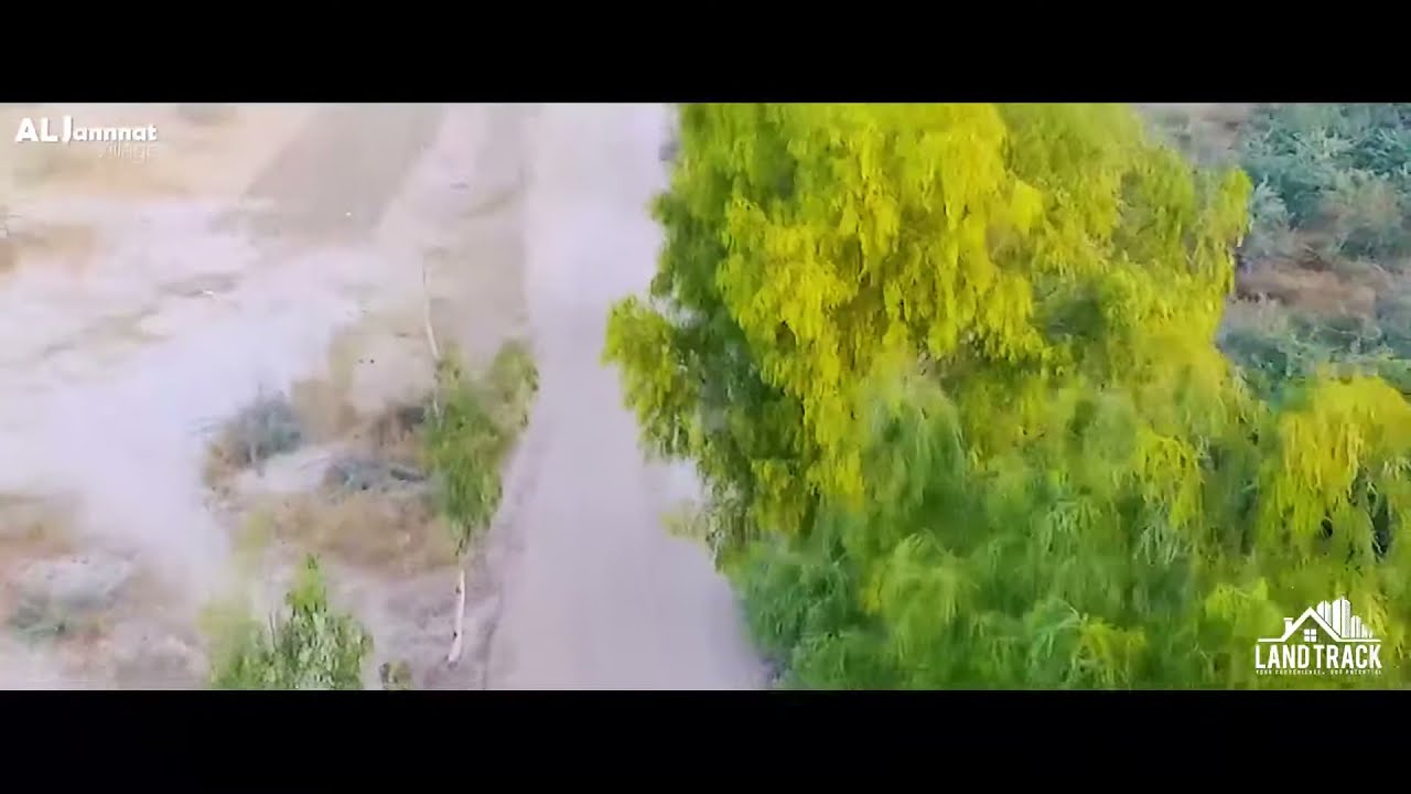 Aerial view of Al-Jannat Village - Farmhouses in Gadap Town | Landtrack.pk