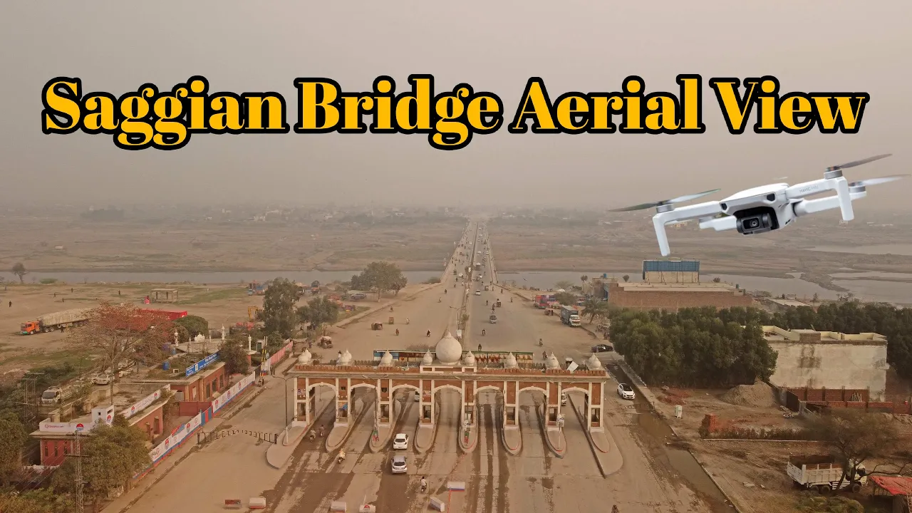 Saggian Bridge Aerial View  Lahore Pakistan