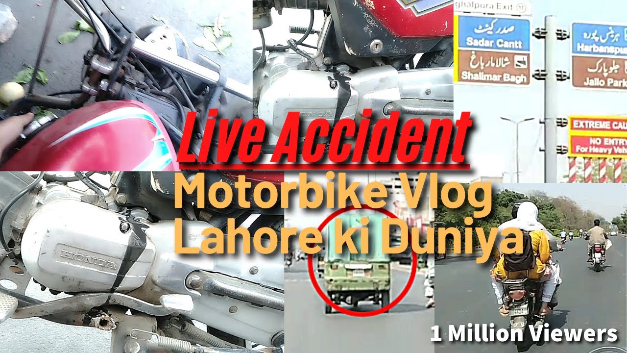 Mian Mir Colony to Shalimar Link Road | Accident | Lahore City | Motorbike Vlog | Lahore ki Duniya