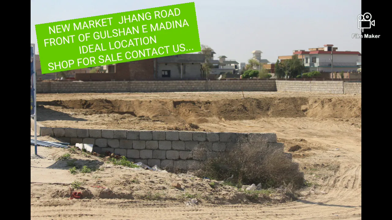 Gulshan e Madina p1 jhang road bhakkar market shops for sale