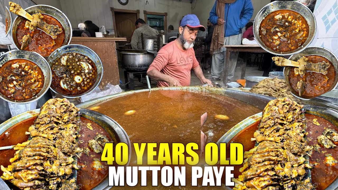 Hidden Mutton Paye & Naan Chany Spot Found In Lahore | 40 Years Old Breakfast Shop | Haji Riaz Chany
