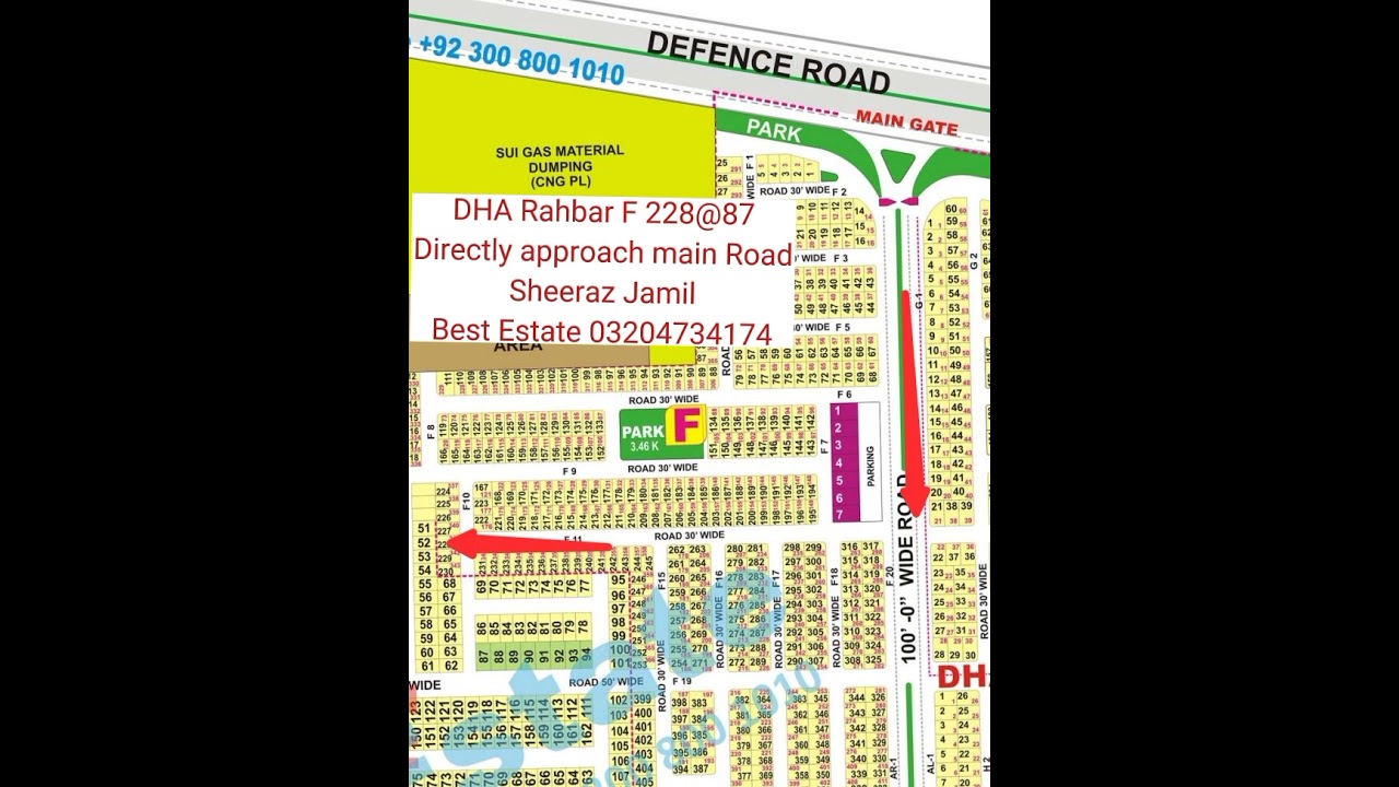 DHA Rahbar F 228@87 Directly approach from Main 150Fit Road. Best Estate. Sheeraz Jamil 03204734174.