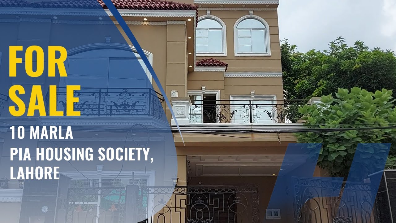 10 Marla Brand New House For Sale in PIA Housing Society, Lahore