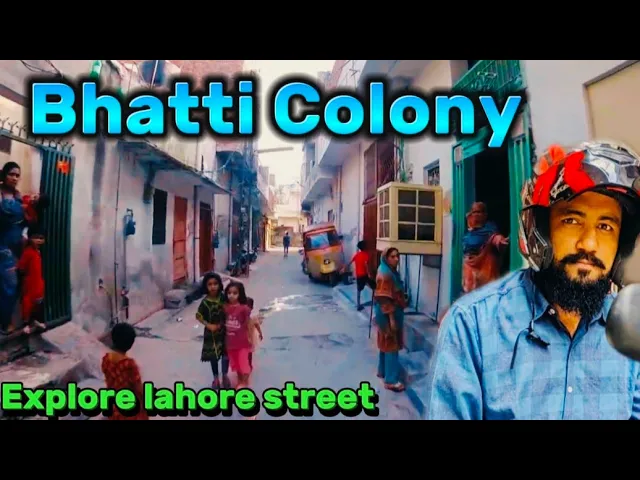 Explore bhatti colony street lahore || anjabi sy rasty || bike vlog by imran