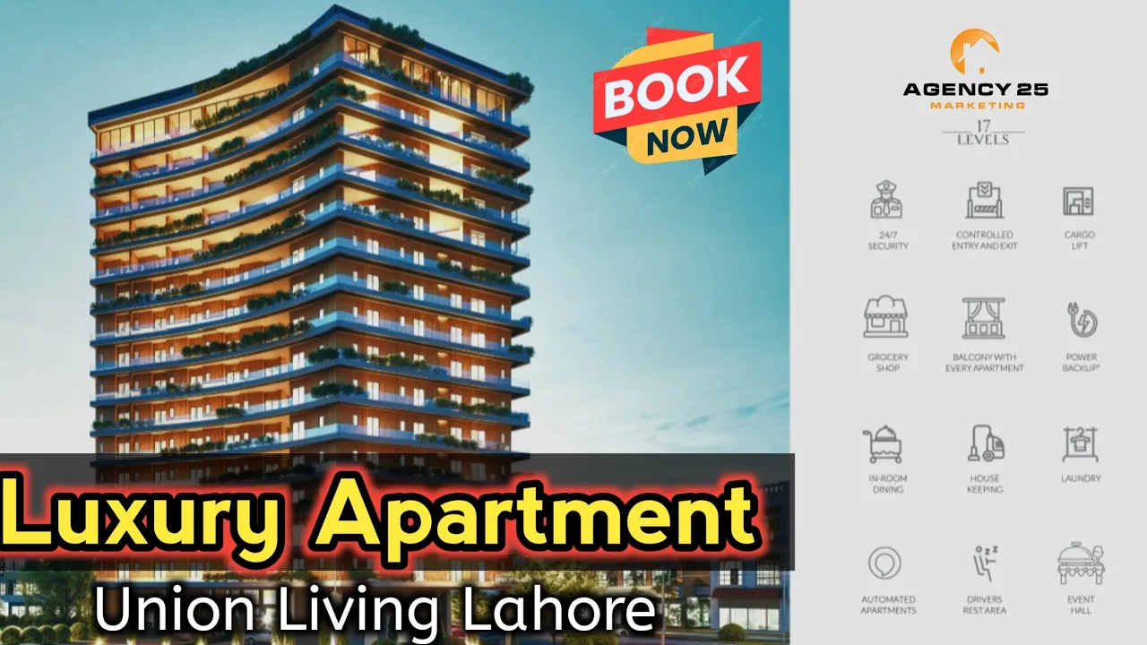 Union Living Lahore | 18 Park Residencie Apartment Project | Main Canal Road | Book Now.
