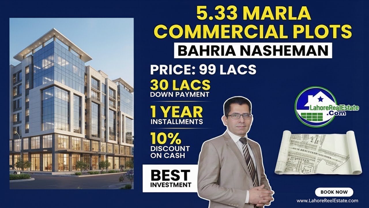 Bahria Nasheman Commercial Plots | 5.33 Marla | Easy Installments | On-Ground Street View