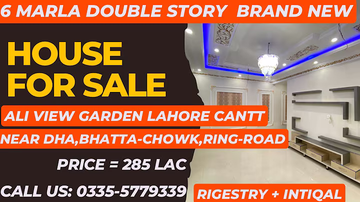 Brand New Double Story Spanish Design 3 Bed House For Sale Ali View Garden Lahore Cantt