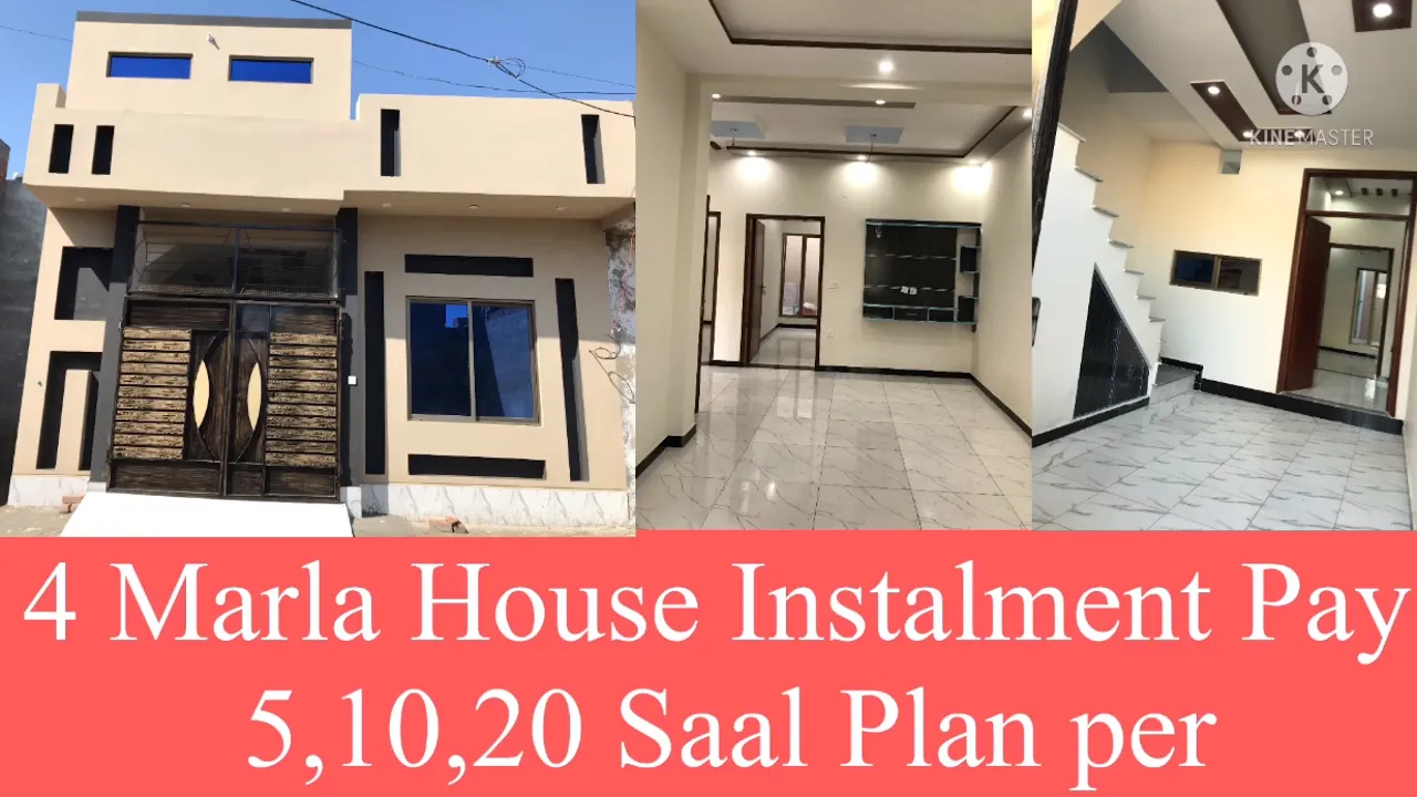 4 Marla Singal Story House Instalment per Available Hamza Town Society