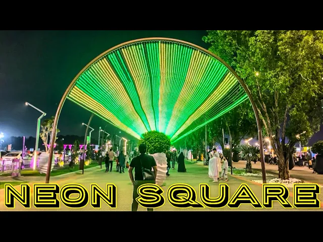 Neon Square at Eden City DHA Ph-8 Lahore | Full Tour, Night View & Beautiful Ambiance | Qasim Nisar