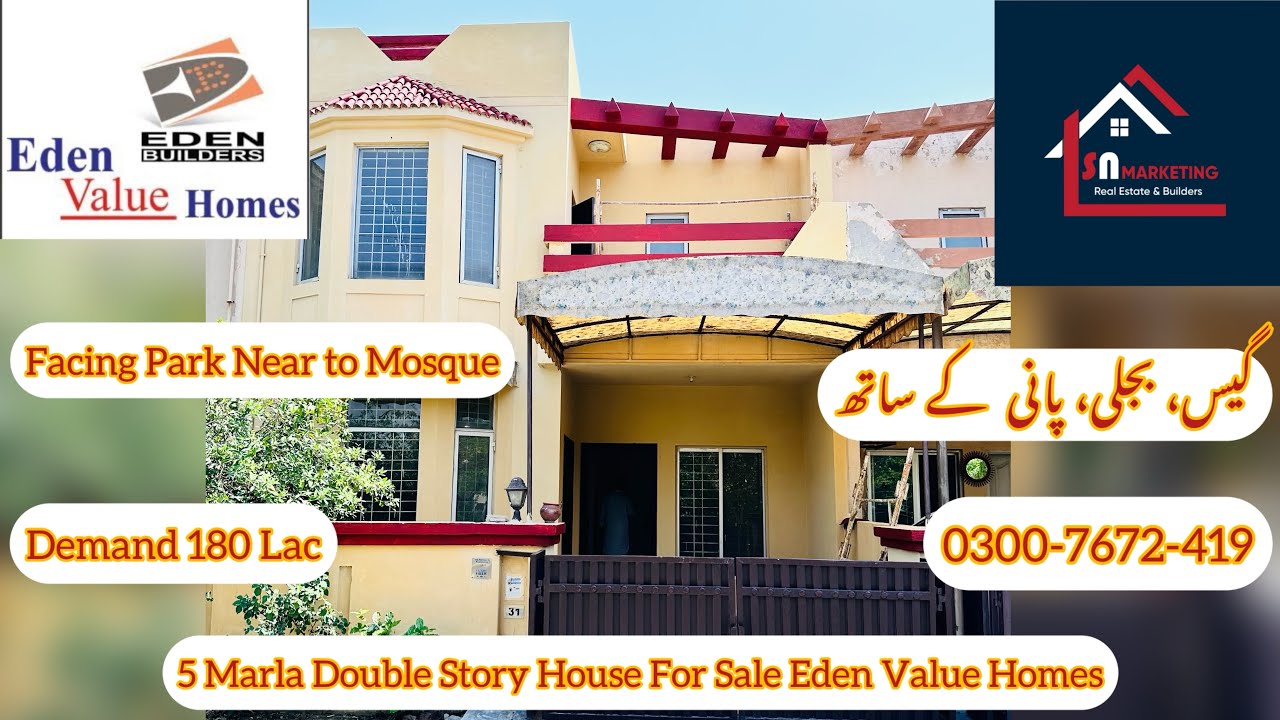 5 Marla Double Story House For Sale Eden Value Homes Main Multan Road Lahore