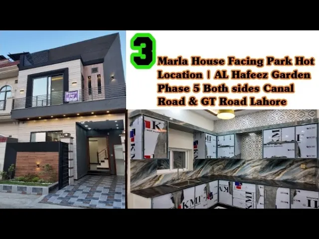 3 Marla House Facing Park Hot Location | AL Hafeez Garden Phase 5 Canal Road & GT Road Lahore