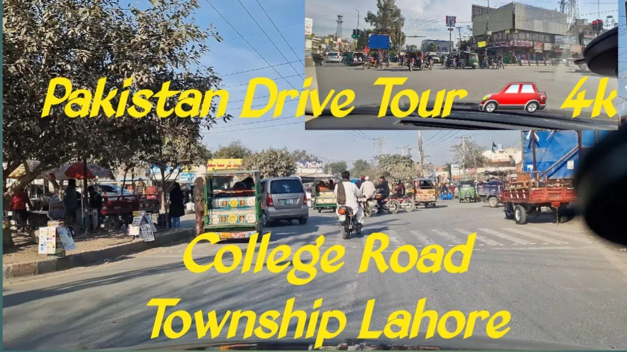 Lahore Pakistan  | College Road Township | Drive Tour | with Subtitles