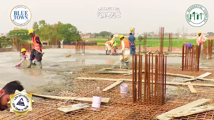 Concrete Pouring 1st Floor Awami Residential Complex, at Blue Town Phase 1 Lahore (LDA Approved)
