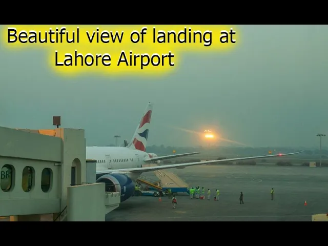 Beautiful view of landing at Lahore Airport |Allama Iqbal International Airport |Ma Driver Life