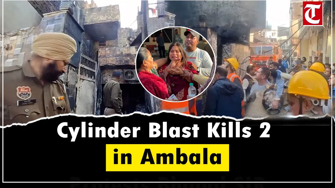 Ambala Blast: Cylinder Explosion Kills 2, Fire Destroys House in Friends Colony