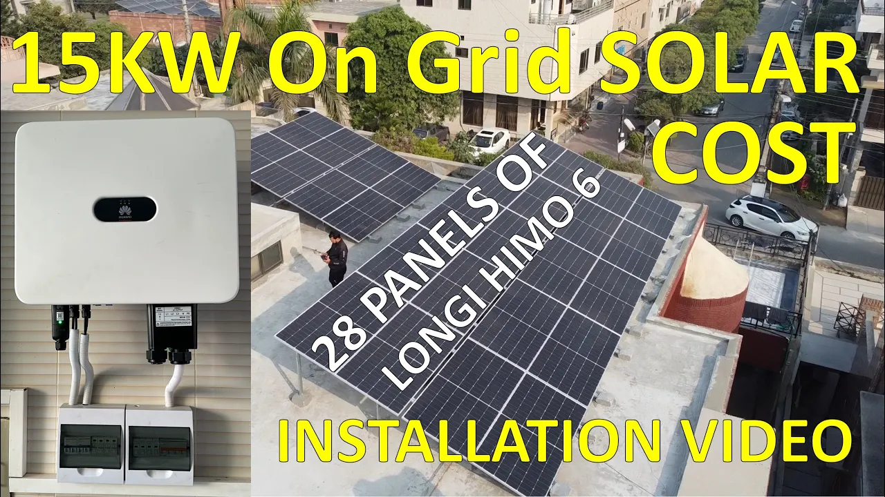 15KW ON GRID SOLAR INSTALLED AT ALPHA SOCIETY LAHORE | HUAWEI 15KW WITH LONGI 585 WATT HIMO 6 ON L4