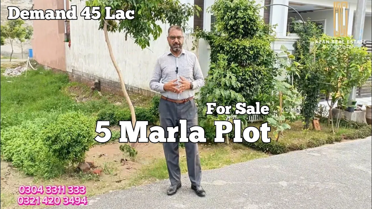 5 Marla Plot For Sale in Al Jalil Garden Housing Scheme B Block | Demand 45 Lac  #propertywithimran
