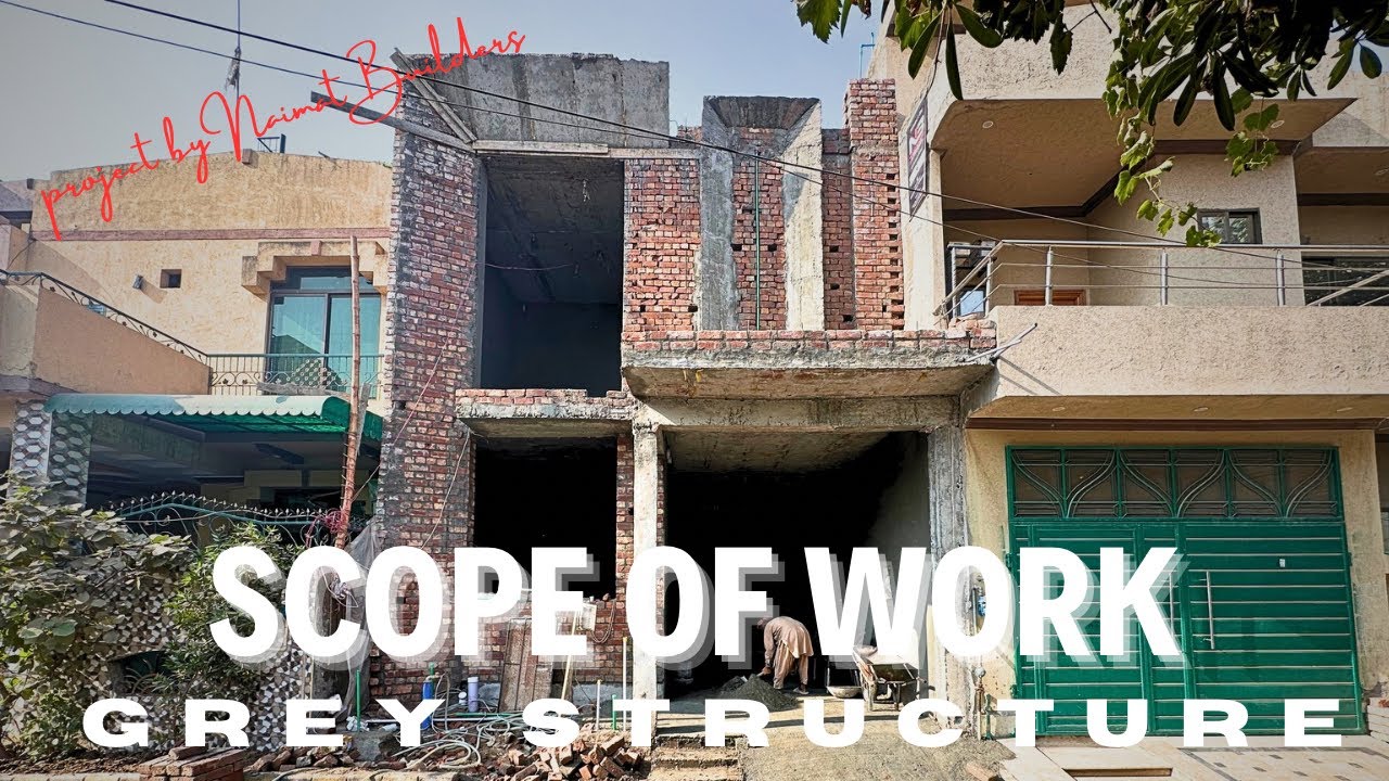 5 Marla Modern House | Grey Structure | Scope of Work | Ideal Homes Project By Naimat Builders.