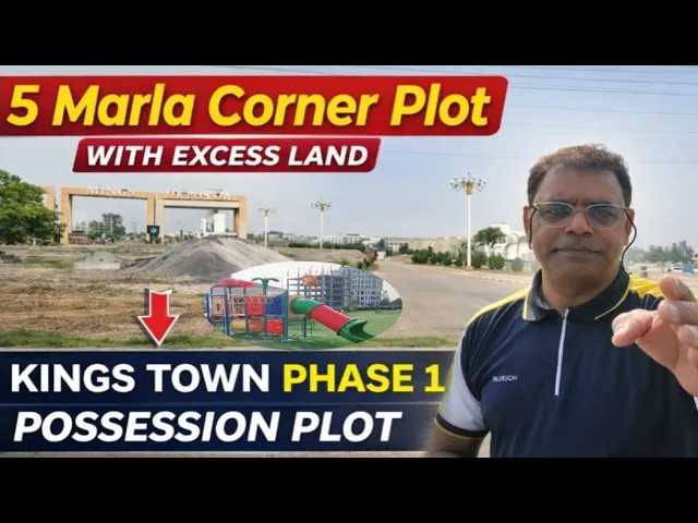 5Marla plot for sale in kings town phase-1 with possession