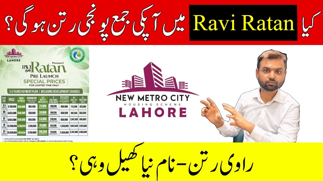 New Metro City Lahore Ravi Ratan Block – Complete Investment Guide 2025 | Prices, Location & History