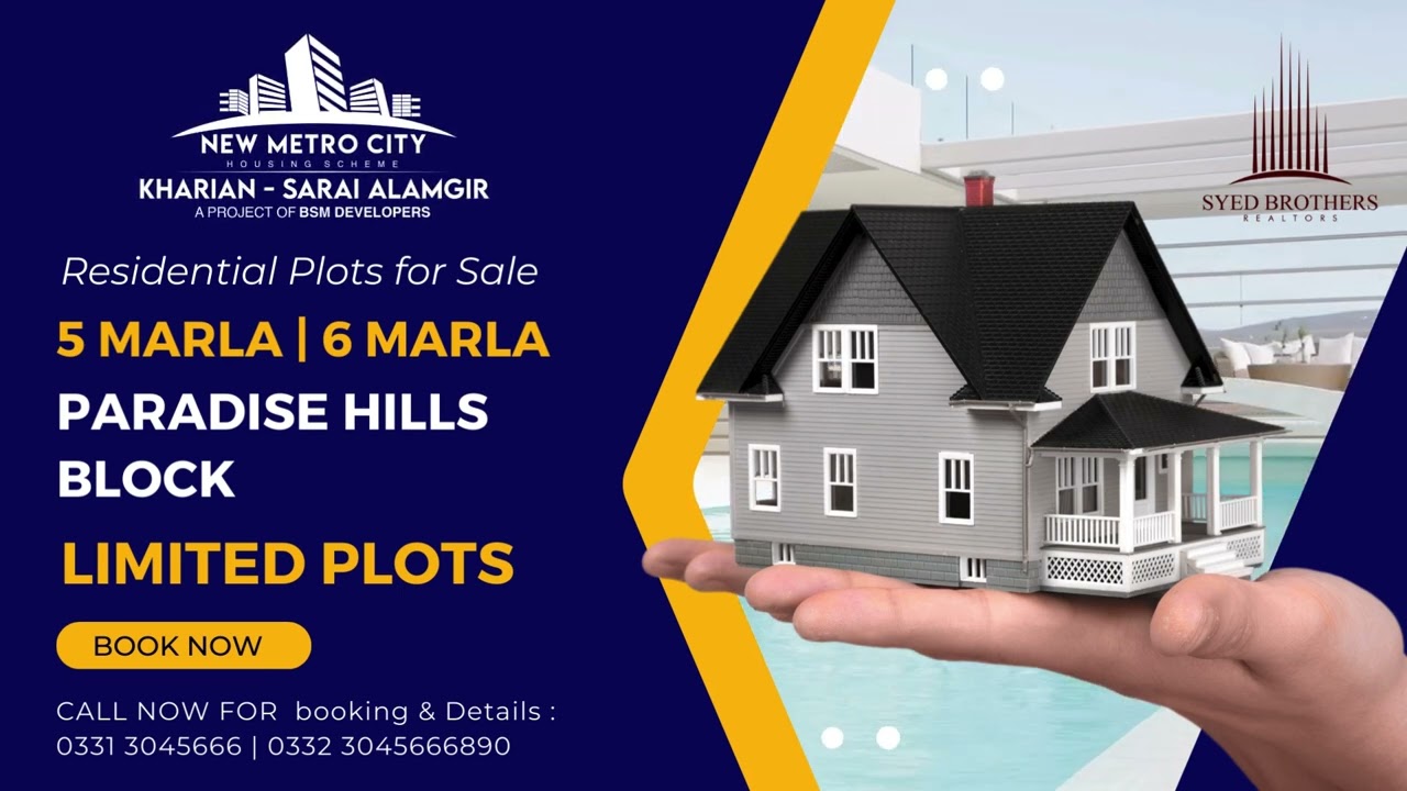New Metro City Kharian- Sarai Alamgir ?????????????? ???????????? ?????????? 5 & 6 Marla (Residential Plots)  For Sale